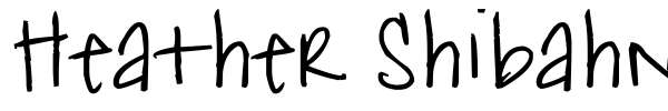 Heather Shibahn font preview
